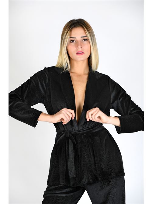 giacca kimono velluto leggero Giulia N Couture | GI2343NERA